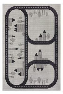 Krémový dětský koberec Ragami Roads, 120 x 170 cm