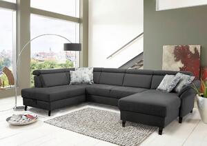SEDACÍ SOUPRAVA, textil, šedá, černá Sit & More - Sedací soupravy, Online Only