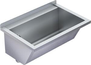 KWC AR umyvadlo, SIRIUS, nerezová ocel, 750x354x500 mm, odtok vlevo