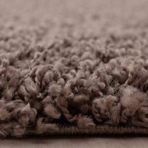Ayyildiz, Chlupatý kusový koberec Dream Shaggy 4000 taupe | Hnědá Typ: kulatý 80x80 cm