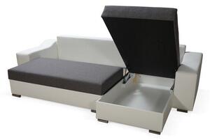 KENIX WILLIAM 2 rozkládací sedací souprava s úložným prostorem bílo - fialová 250 x 90 x 160 cm