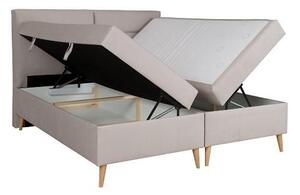 ZETKA PORTO 160x200 moderní kontinentální postel boxspring s úložným prostorem zelená 162 x 122 x 222 cm