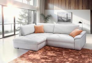 ROHOVÁ SEDAČKA, textil, bílá Livetastic - Sedací soupravy, Online Only