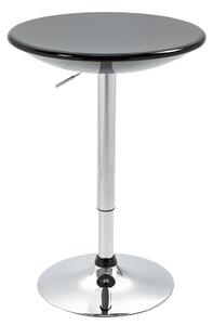 HOMCOM Kulatý Barový Stůl s Otočným Víkem, Plynovým Zvedáním a Nastavitelnou Výškou, Ocelová Základna, Φ61x76-97cm, Černý | Aosom