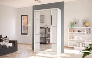 Elegantní šatní skříň ARINI 5 - šířka 100 cm, bílá
