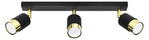 Sollux Lighting Stropní svítidlo NERO 3 černá/zlatá