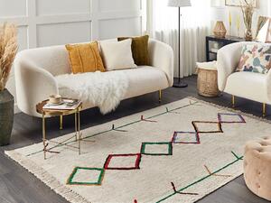 Bavlněný koberec 160 x 230 cm béžový CETMI