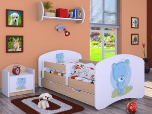 Dětská postel Happy Modrý méďa (9 barevných variant)