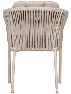 Hoorns Béžová hliníková zahradní jídelní židle Malne