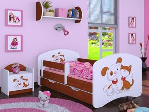 Dětská postel Happy Pejsek a kočička (9 barevných variant)
