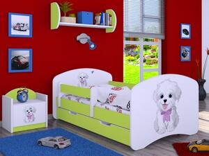 Dětská postel Happy Pejsek s mašlí (9 barevných variant)
