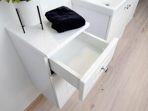 Koupelnový nábytek s umyvadlem ACHIM 2 - bílý / lesklý bílý