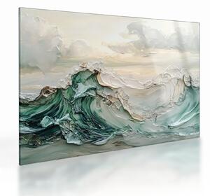 Skleněný obraz - 3D abstrakce moře (70x50 cm)