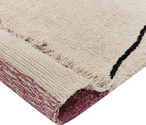 Bavlněný koberec 160 x 230 cm béžový/ růžový AFSAR