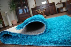 Dywany Lusczow Kusový koberec SHAGGY Izebelie 5cm tyrkysový