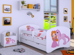 Dětská postel Happy Princezna s jednorožcem (9 barevných variant)