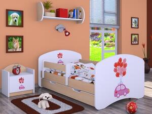 Dětská postel Happy Autíčko s balónky (9 barevných variant)