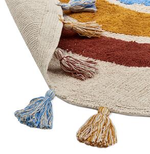 Kulatý bavlněný koberec ø 120 cm barevný YAGCI