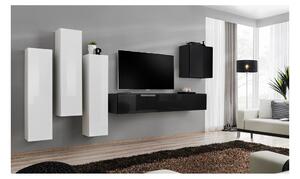 Stěna do obývacího pokoje RIONATA 3 - bílá / černá
