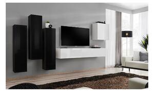 Stěna do obývacího pokoje RIONATA 3 - černá / bílá