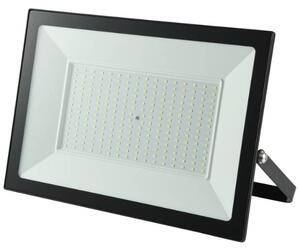 Ultratenký LED reflektor černý 200W 16000lm, studená barva světla