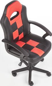 Chlapecká židle THUNDER - černá/červená