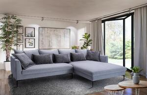 ROHOVÁ SEDAČKA, textil, šedá Livetastic - Sedací soupravy, Online Only