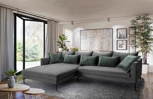 ROHOVÁ SEDAČKA, textil, tmavě šedá Livetastic - Sedací soupravy, Online Only