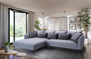 ROHOVÁ SEDAČKA, textil, šedá Livetastic - Sedací soupravy, Online Only