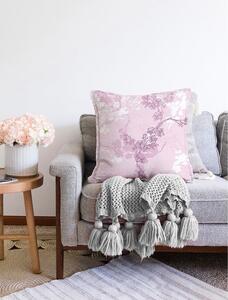 Růžový povlak na polštář s příměsí bavlny Minimalist Cushion Covers Bloom, 55 x 55 cm