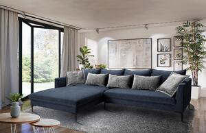 ROHOVÁ SEDAČKA, textil, tmavě modrá Livetastic - Sedací soupravy, Online Only