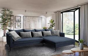 ROHOVÁ SEDAČKA, textil, tmavě modrá Livetastic - Sedací soupravy, Online Only