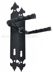 ROMANCE klika na bránu černá 90mm klíč, Provedení Klíč, Rozteč kování 90mm, Barva Černá