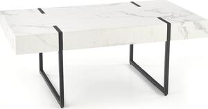 Konferenční stůl BLANKA - bílý mramor / černý