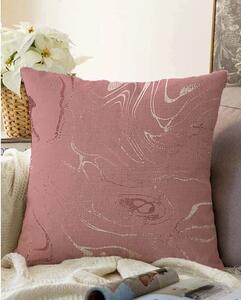 Tmavě růžový povlak na polštář s příměsí bavlny Minimalist Cushion Covers Waves, 55 x 55 cm