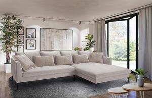 ROHOVÁ SEDAČKA, textil, béžová Livetastic - Sedací soupravy, Online Only