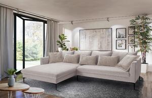 ROHOVÁ SEDAČKA, textil, béžová Livetastic - Sedací soupravy, Online Only
