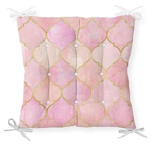 Podsedák s příměsí bavlny Minimalist Cushion Covers Pinky Oriental, 40 x 40 cm