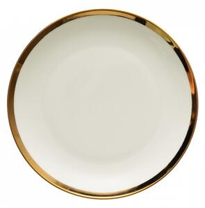 Lunasol - Dezertní talíř se zlatým lemem Coupe 20.5 cm set 4 ks – Flow (492541)
