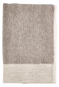 Hnědý ručník s příměsí lnu Zone Inu, 60 x 40 cm