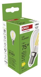 Emos lighting LED žárovka Filament Mini Globe / E14 / 7 W (75 W) / 1055 lm / neutrální bílá 1525731456
