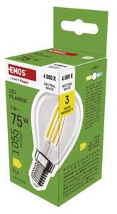 Emos lighting LED žárovka Filament Mini Globe / E14 / 7 W (75 W) / 1055 lm / neutrální bílá 1525731456