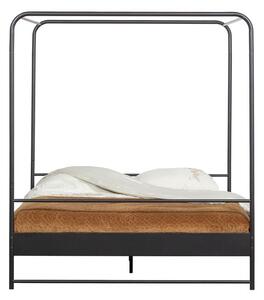Černá dvoulůžková kovová postel vtwonen Bunk, 160 x 200 cm