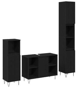 Sada koupelnového nábytku 3 ks Černý dub 30 x 30 x 180 cm 3378509