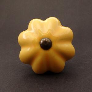 Keramická úchytka-Melounový květ Barva kovu: zlatá