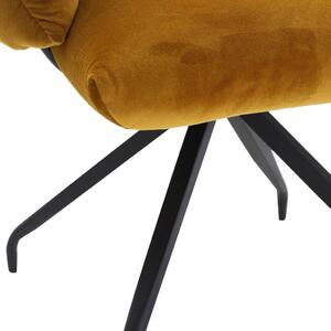 ŽIDLE S PODRUČKAMI, velur, žlutá, černá Landscape - Jídelní židle