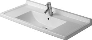 Duravit Starck 3 umyvadlo 85x48.5 cm obdélníkový klasický-nábytkový-s pultem bílá lesk 0304800000