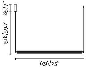 Faro Lumina LED 1L závěsné svítidlo horizontální 636mm2200KNe