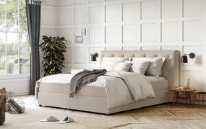 POSTEL BOXSPRING, 140/200 cm, béžová MID.YOU - Jednolůžkové postele, Online Only