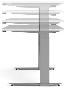 Kancelářský stůl s elektrickým polohováním Prima 80400/318 dub sonoma/stříbrné nohy - TVI